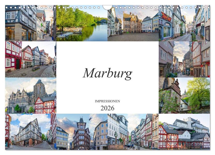 Marburg Impressionen (Wandkalender 2026 DIN A3 quer) CALVENDO Monatskalender