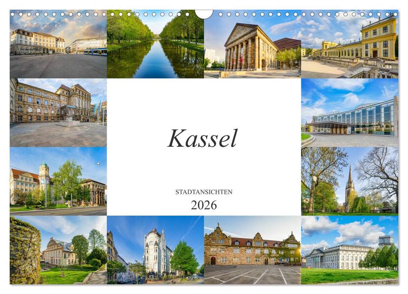 Kassel Stadtansichten (Wandkalender 2026 DIN A3 quer) CALVENDO Monatskalender