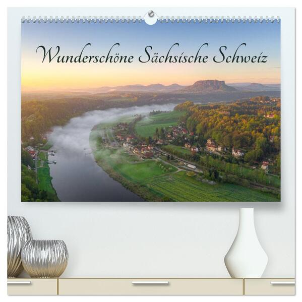 Wunderschöne Sächsische Schweiz (hochwertiger Premium Wandkalender 2026 DIN A2 quer) Kunstdruck in Hochglanz