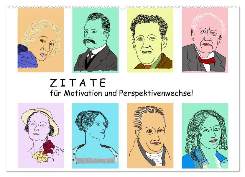 Zitate für Motivation und Perspektivenwechsel (Wandkalender 2026 DIN A2 quer) CALVENDO Monatskalender
