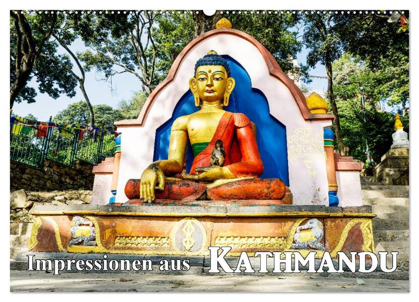 Impressionen aus Kathmandu (Wandkalender 2026 DIN A2 quer) CALVENDO Monatskalender
