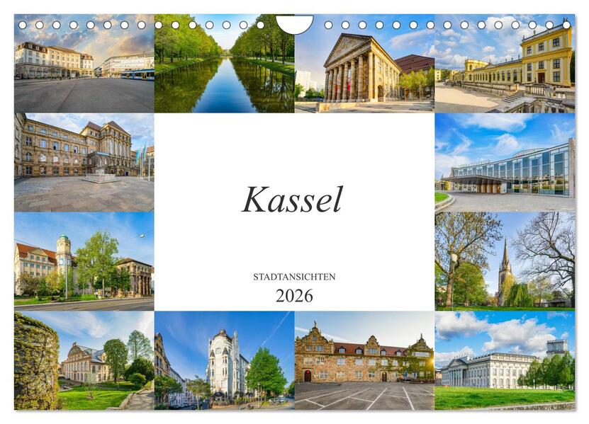 Kassel Stadtansichten (Wandkalender 2026 DIN A4 quer) CALVENDO Monatskalender