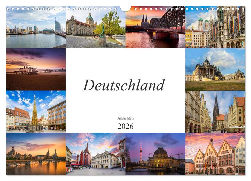 Deutschland Ansichten (Wandkalender 2026 DIN A3 quer) CALVENDO Monatskalender