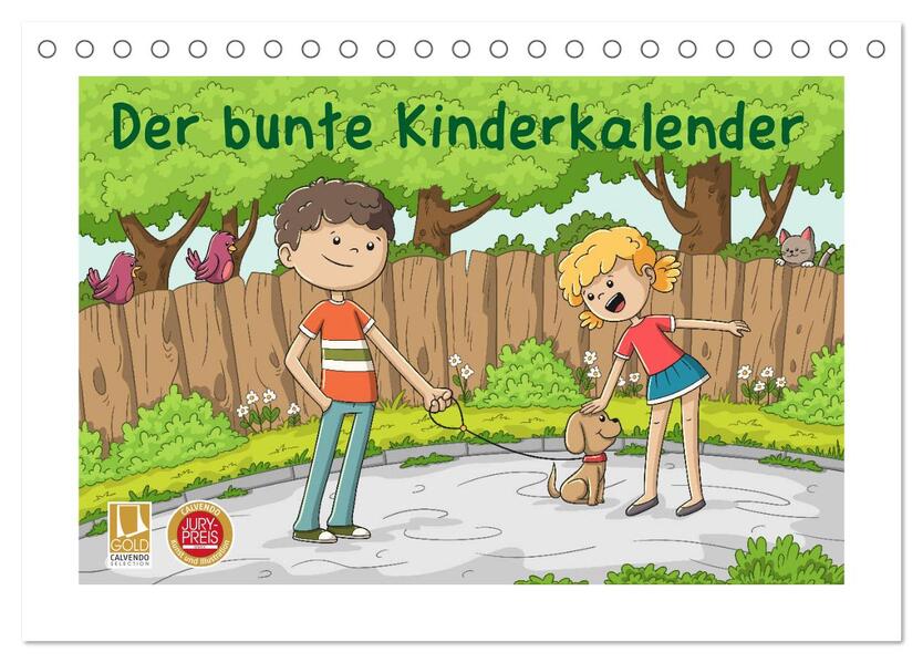 Der bunte Kinderkalender (Tischkalender 2026 DIN A5 quer) CALVENDO Monatskalender