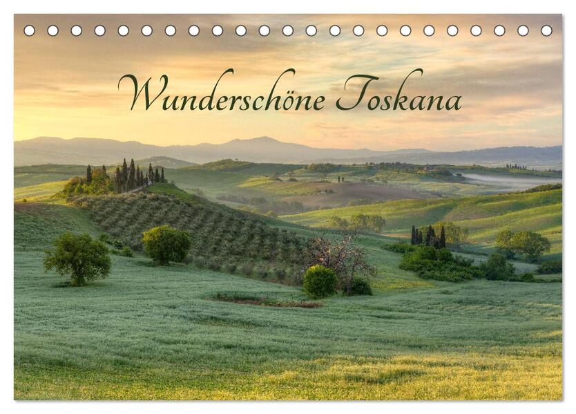 Wunderschöne Toskana (Tischkalender 2026 DIN A5 quer) CALVENDO Monatskalender