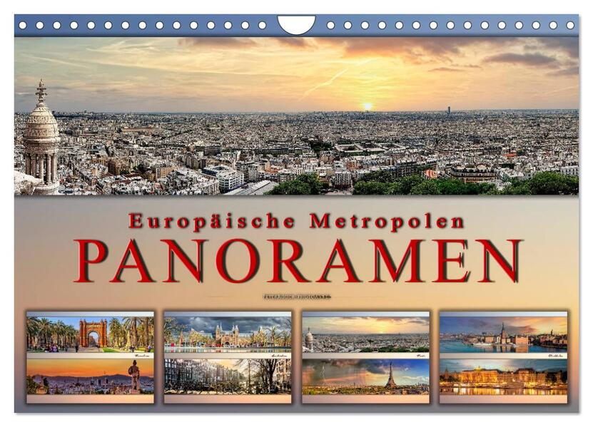 Europäische Metropolen - Panoramen (Wandkalender 2026 DIN A4 quer) CALVENDO Monatskalender