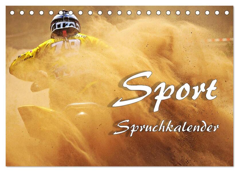 Sport Spruchkalender (Tischkalender 2026 DIN A5 quer) CALVENDO Monatskalender