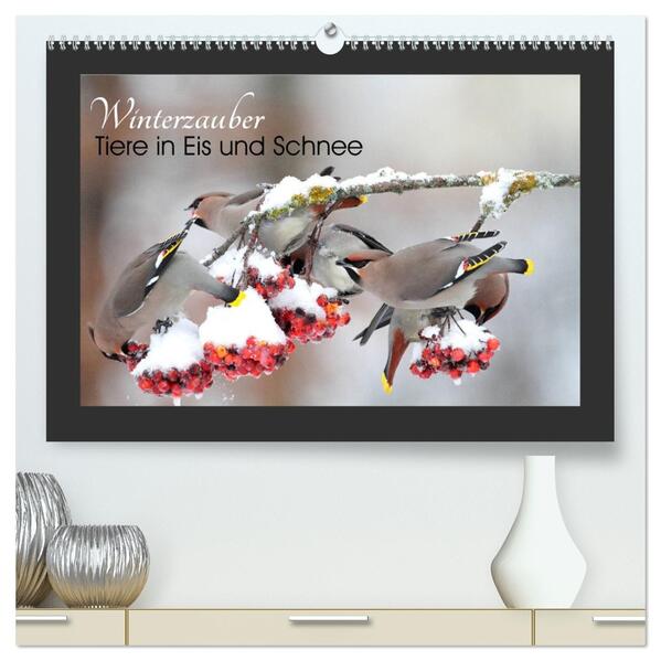 Winterzauber - Tiere in Eis und Schnee (hochwertiger Premium Wandkalender 2026 DIN A2 quer) Kunstdruck in Hochglanz