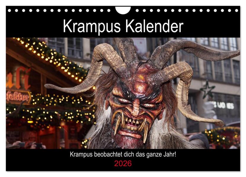Krampus Kalender 2026 (Wandkalender 2026 DIN A4 quer) CALVENDO Monatskalender