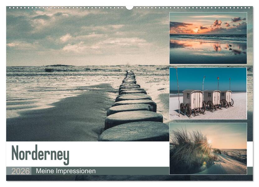 Mein Jahr auf Norderney (Wandkalender 2026 DIN A2 quer) CALVENDO Monatskalender