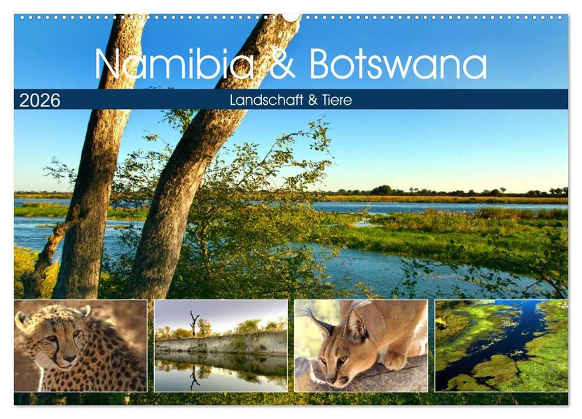 Namibia & Botswana (Wandkalender 2026 DIN A2 quer) CALVENDO Monatskalender