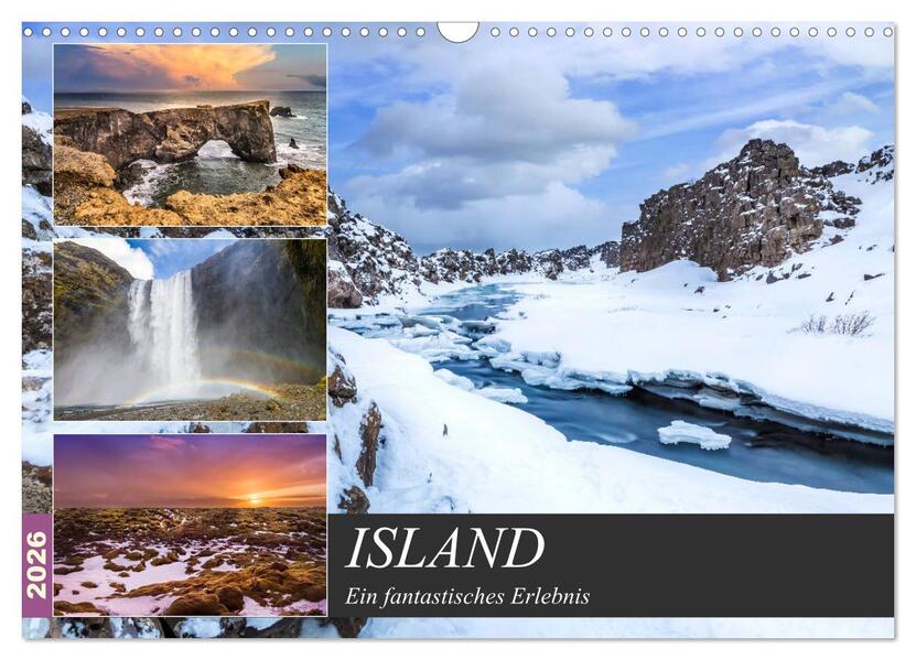 ISLAND Ein fantastisches Erlebnis (Wandkalender 2026 DIN A3 quer) CALVENDO Monatskalender
