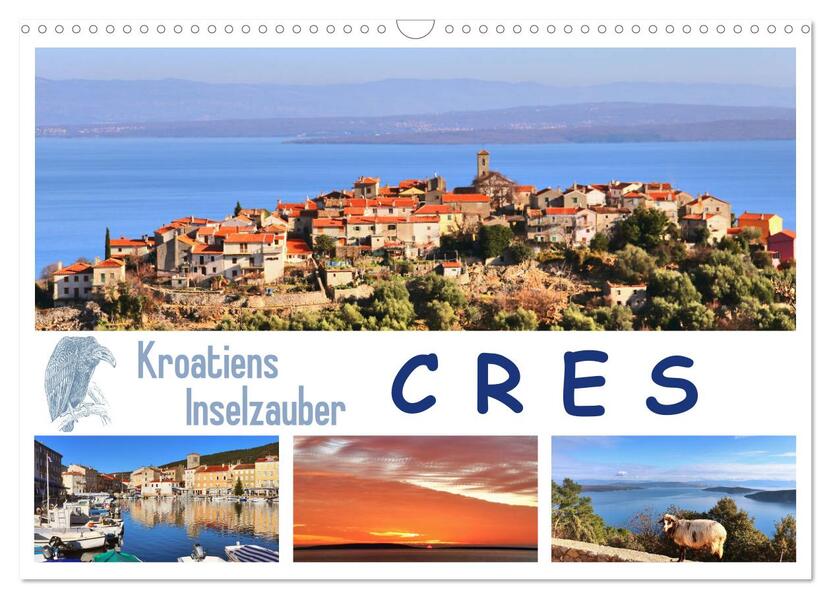 Kroatiens Inselzauber Cres (Wandkalender 2026 DIN A3 quer) CALVENDO Monatskalender