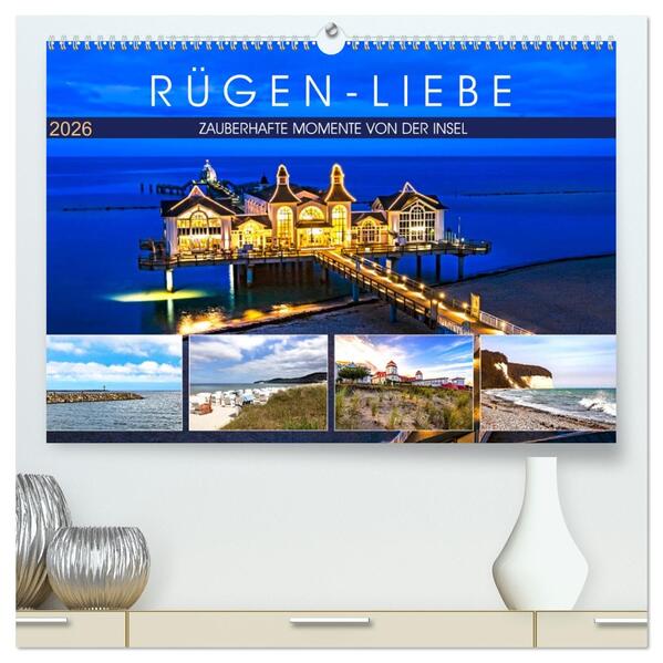 RÜGEN-LIEBE (hochwertiger Premium Wandkalender 2026 DIN A2 quer) Kunstdruck in Hochglanz