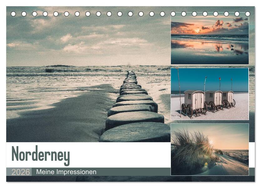 Mein Jahr auf Norderney (Tischkalender 2026 DIN A5 quer) CALVENDO Monatskalender