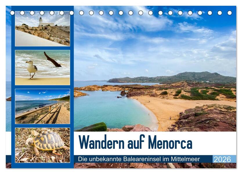 Wandern auf Menorca (Tischkalender 2026 DIN A5 quer) CALVENDO Monatskalender