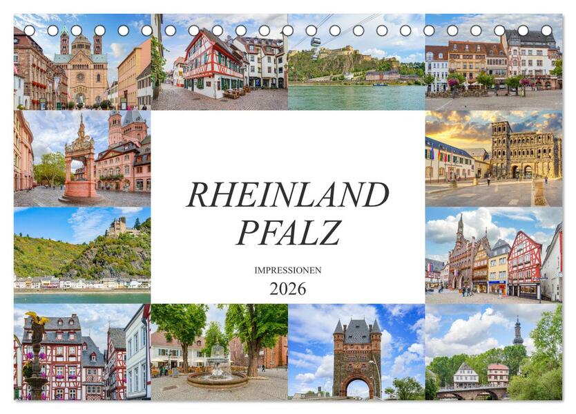 Rheinland Pfalz Impressionen (Tischkalender 2026 DIN A5 quer) CALVENDO Monatskalender