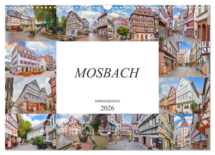 Mosbach Impressionen (Wandkalender 2026 DIN A3 quer) CALVENDO Monatskalender