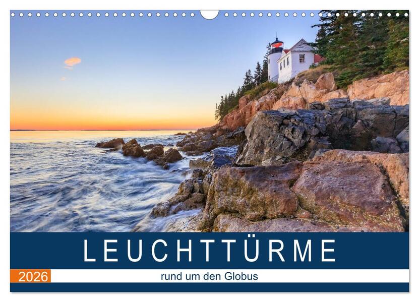 LEUCHTTÜRME - rund um den Globus (Wandkalender 2026 DIN A3 quer) CALVENDO Monatskalender