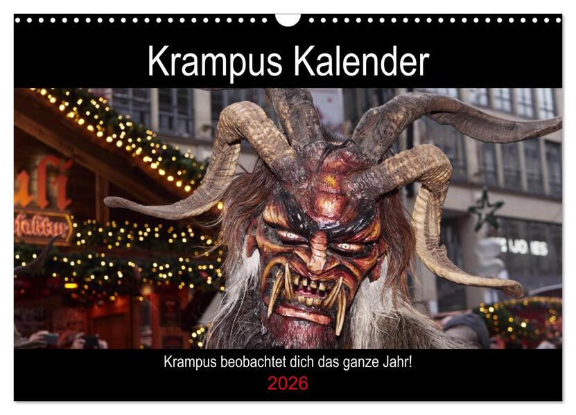 Krampus Kalender 2026 (Wandkalender 2026 DIN A3 quer) CALVENDO Monatskalender