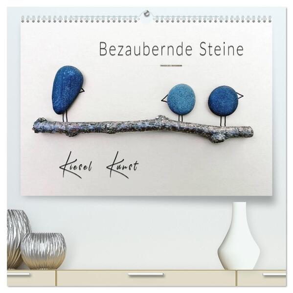 Bezaubernde Steine - Kieselkunst (hochwertiger Premium Wandkalender 2026 DIN A2 quer) Kunstdruck in Hochglanz