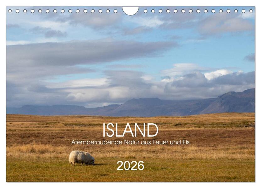 ISLAND Atemberaubende Natur aus Feuer und Eis (Wandkalender 2026 DIN A4 quer) CALVENDO Monatskalender