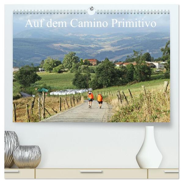 Auf dem Camino Primitivo (hochwertiger Premium Wandkalender 2026 DIN A2 quer) Kunstdruck in Hochglanz