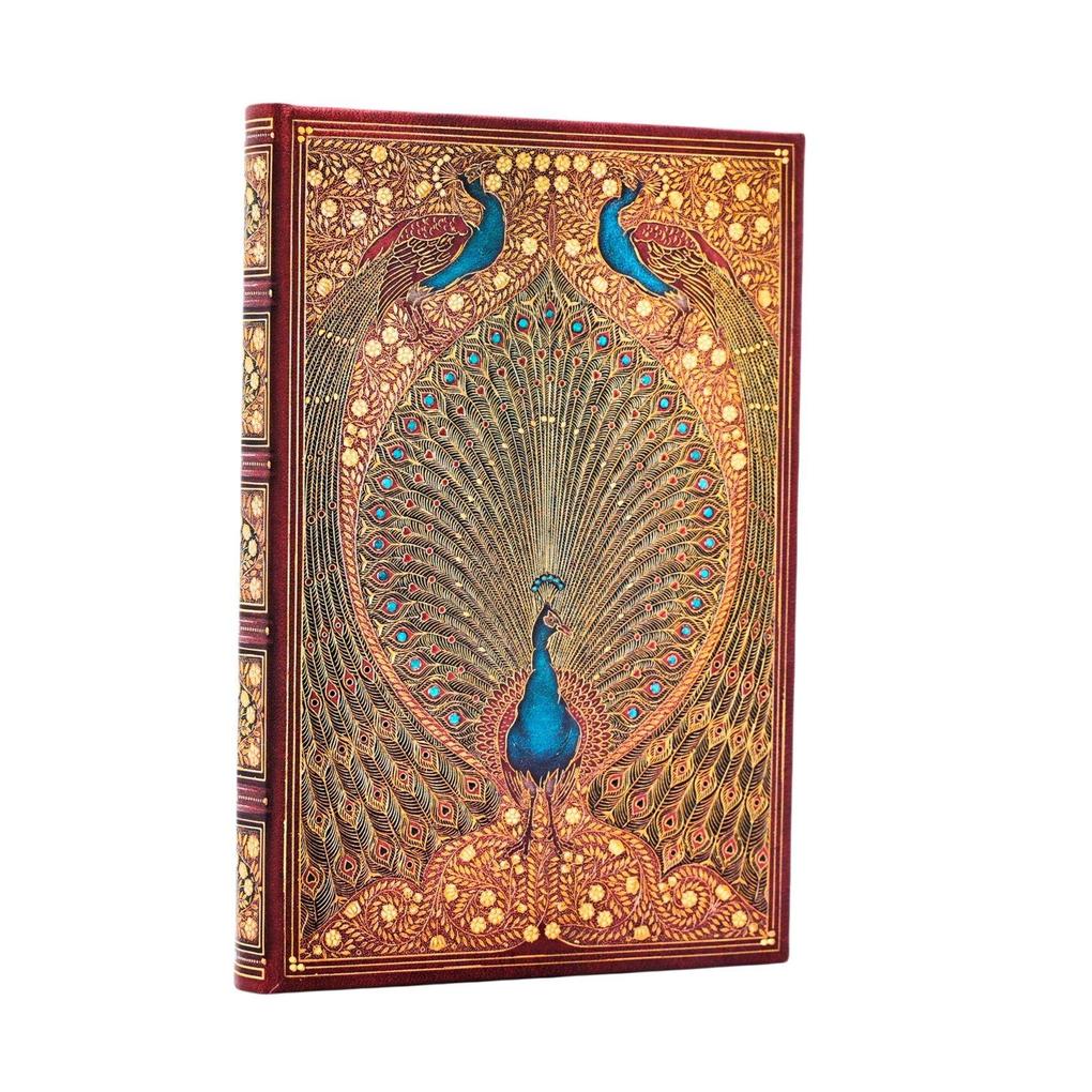 Hafiz's Peacocks (Sangorski & Sutcliffe) Mini Lined Hardcover Journal (Elastic Band Closure)