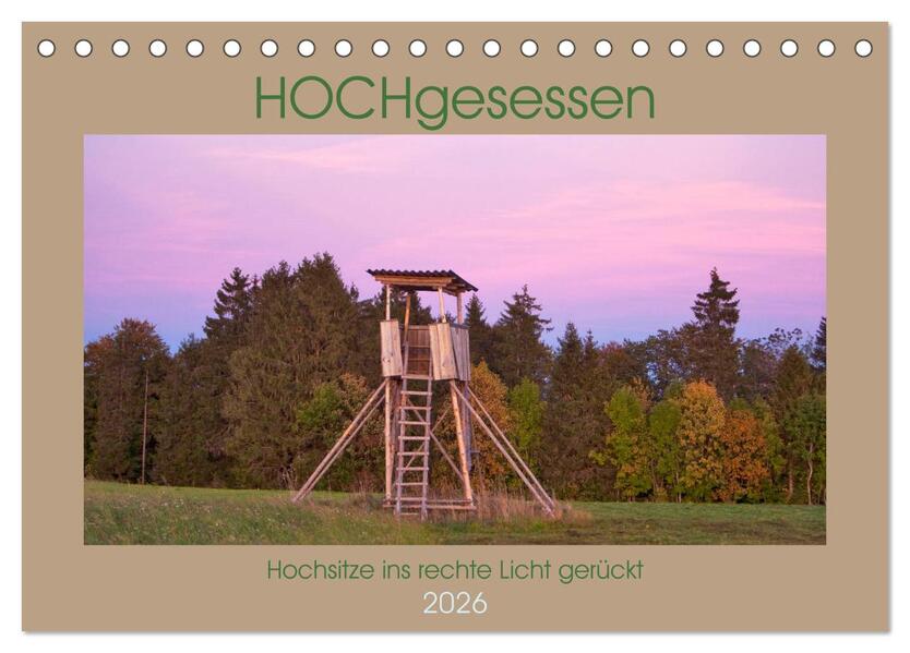 HOCHgesessen (Tischkalender 2026 DIN A5 quer) CALVENDO Monatskalender