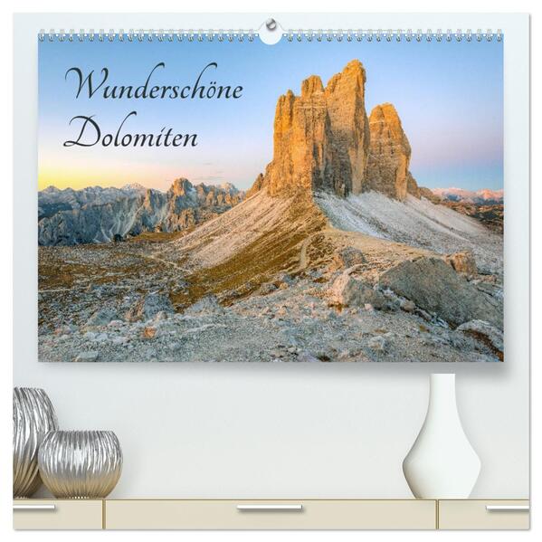 Wunderschöne Dolomiten (hochwertiger Premium Wandkalender 2026 DIN A2 quer) Kunstdruck in Hochglanz