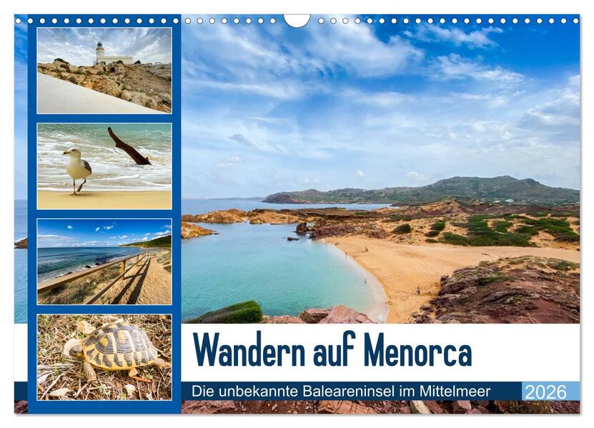 Wandern auf Menorca (Wandkalender 2026 DIN A3 quer) CALVENDO Monatskalender