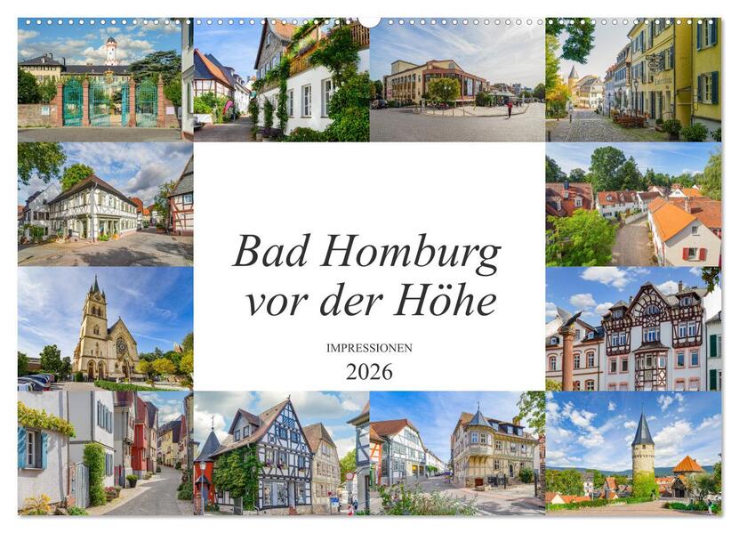 Bad Homburg vor der Höhe Impressionen (Wandkalender 2026 DIN A2 quer) CALVENDO Monatskalender