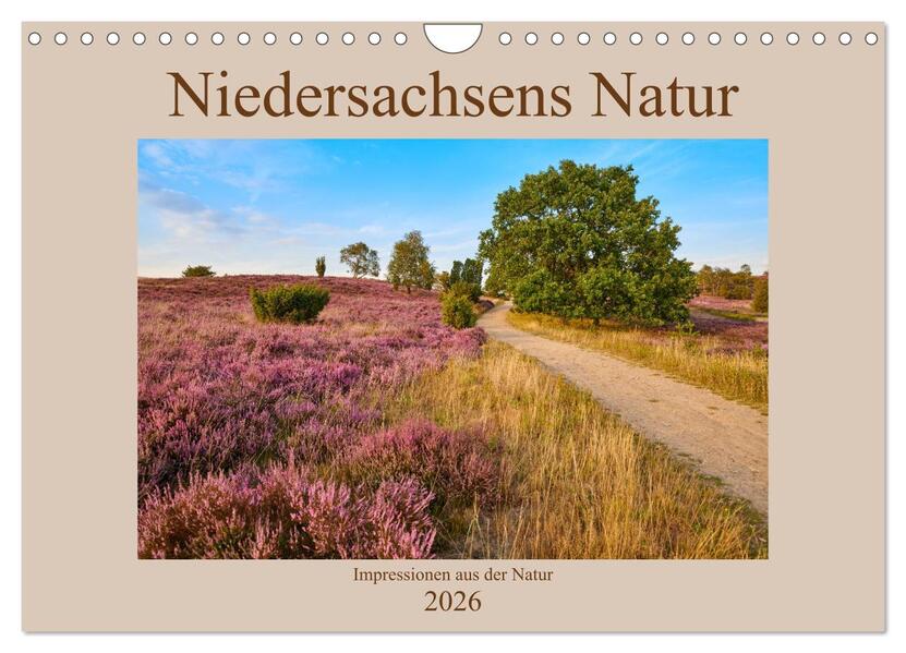 Niedersachsens Natur (Wandkalender 2026 DIN A4 quer) CALVENDO Monatskalender