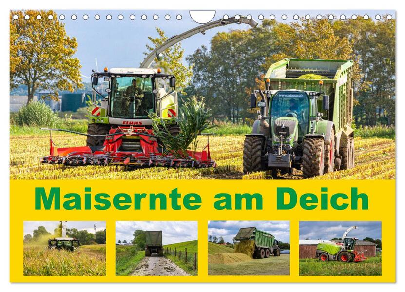 Maisernte am Deich (Wandkalender 2026 DIN A4 quer) CALVENDO Monatskalender