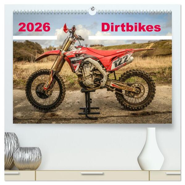 Dirtbikes 2026 (hochwertiger Premium Wandkalender 2026 DIN A2 quer) Kunstdruck in Hochglanz