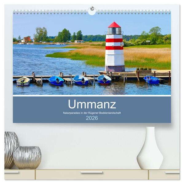 Ummanz - Naturparadies in der Rügener Boddenlandschaft (hochwertiger Premium Wandkalender 2026 DIN A2 quer) Kunstdruck in Hochglanz