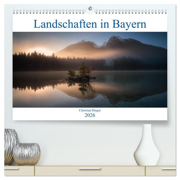 Bayerische Landschaften (hochwertiger Premium Wandkalender 2026 DIN A2 quer) Kunstdruck in Hochglanz