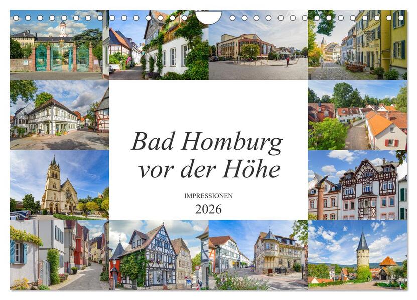 Bad Homburg vor der Höhe Impressionen (Wandkalender 2026 DIN A4 quer) CALVENDO Monatskalender