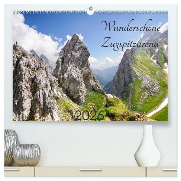 Wunderschöne Zugspitzarena (hochwertiger Premium Wandkalender 2026 DIN A2 quer) Kunstdruck in Hochglanz