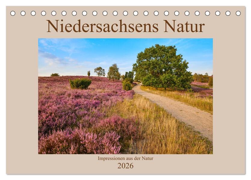 Niedersachsens Natur (Tischkalender 2026 DIN A5 quer) CALVENDO Monatskalender