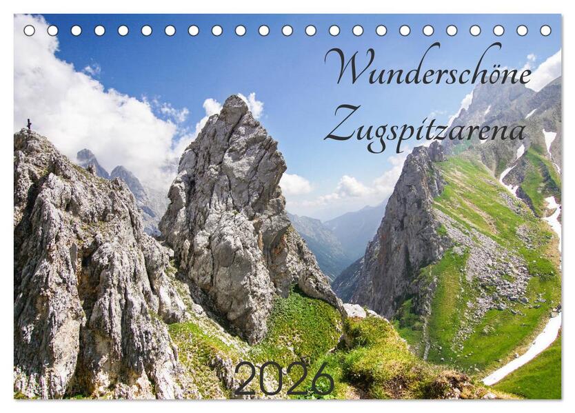 Wunderschöne Zugspitzarena (Tischkalender 2026 DIN A5 quer) CALVENDO Monatskalender