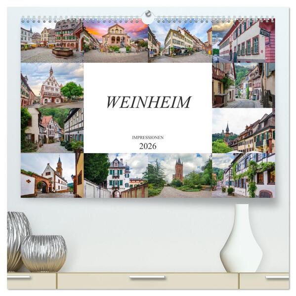 Weinheim Impressionen (hochwertiger Premium Wandkalender 2026 DIN A2 quer) Kunstdruck in Hochglanz