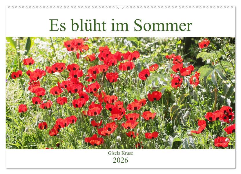 Es blüht im Sommer (Wandkalender 2026 DIN A2 quer) CALVENDO Monatskalender