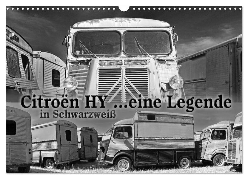 Citroën HY eine Legende in Schwarzweiß (Wandkalender 2026 DIN A3 quer) CALVENDO Monatskalender