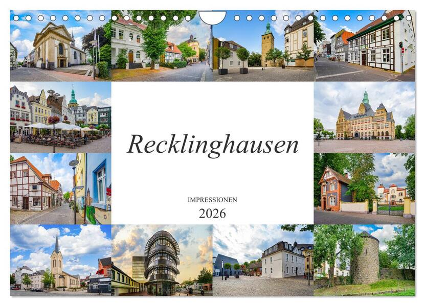 Recklinghausen Impressionen (Wandkalender 2026 DIN A4 quer) CALVENDO Monatskalender