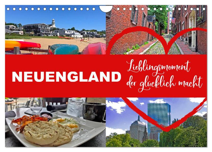 Neuengland USA Kalender 2026 (Wandkalender 2026 DIN A4 quer) CALVENDO Monatskalender