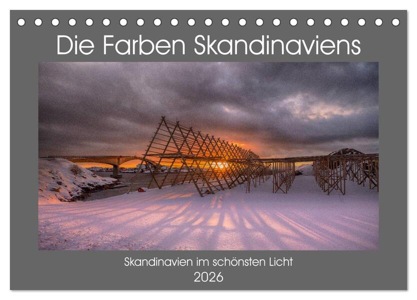 Die Farben Skandinaviens (Tischkalender 2026 DIN A5 quer) CALVENDO Monatskalender