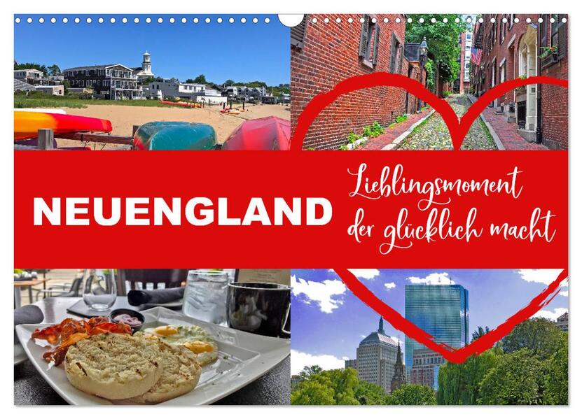 Neuengland USA Kalender 2026 (Wandkalender 2026 DIN A3 quer) CALVENDO Monatskalender