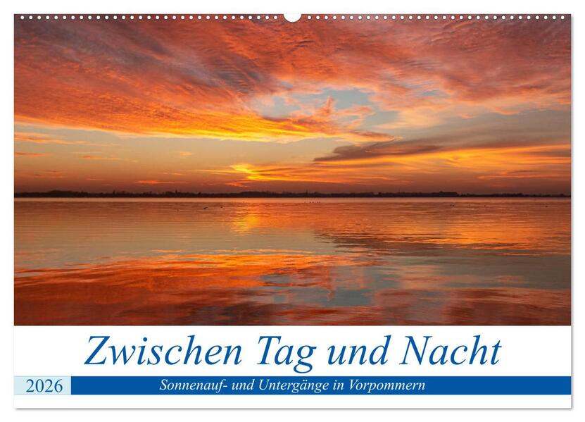 Vorpommern zwichen Tag und Nacht (Wandkalender 2026 DIN A2 quer) CALVENDO Monatskalender