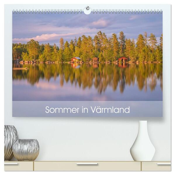 Schwedischer Sommer in Värmland (hochwertiger Premium Wandkalender 2026 DIN A2 quer) Kunstdruck in Hochglanz